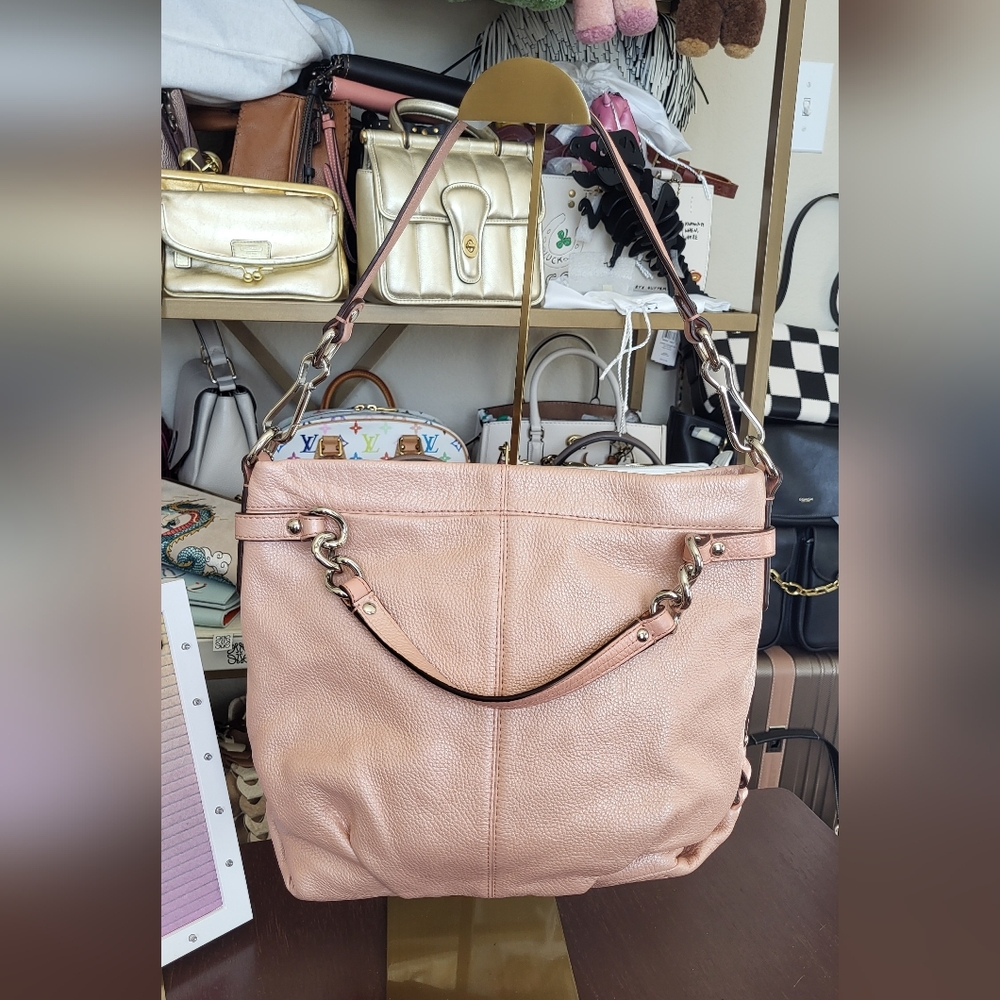 Coach Pink Pearl Brooke Bag 17165 Hobo - Picture 2 of 9